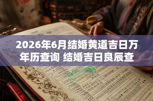 2026年6月结婚黄道吉日万年历查询 结婚吉日良辰查询