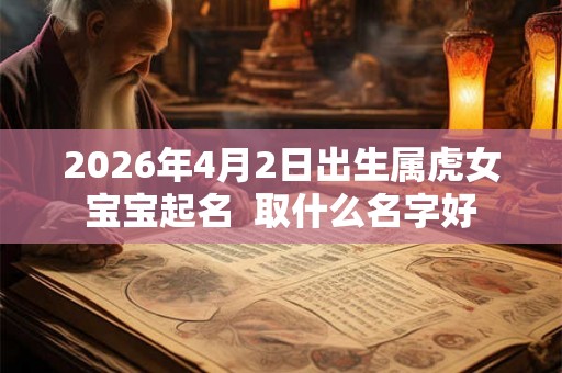 2026年4月2日出生属虎女宝宝起名  取什么名字好