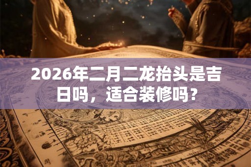 2026年二月二龙抬头是吉日吗，适合装修吗？