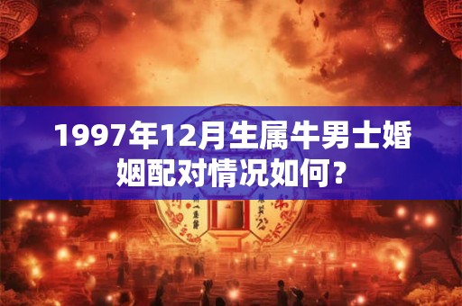 1997年12月生属牛男士婚姻配对情况如何？