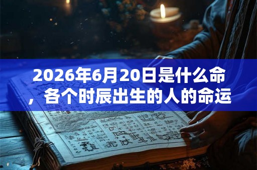 2026年6月20日是什么命，各个时辰出生的人的命运