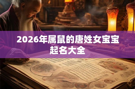 2026年属鼠的唐姓女宝宝起名大全