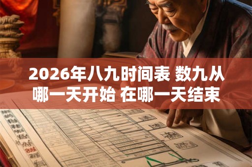 2026年八九时间表 数九从哪一天开始 在哪一天结束