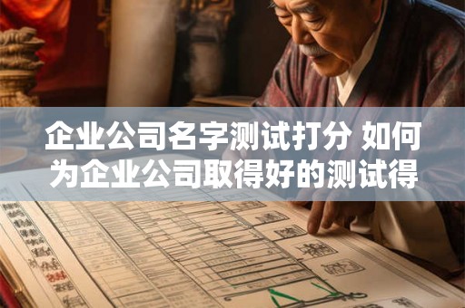 企业公司名字测试打分 如何为企业公司取得好的测试得分