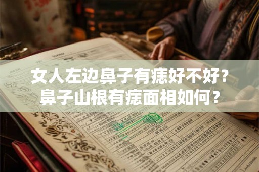 女人左边鼻子有痣好不好？鼻子山根有痣面相如何？