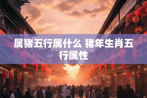 属猪五行属什么 猪年生肖五行属性