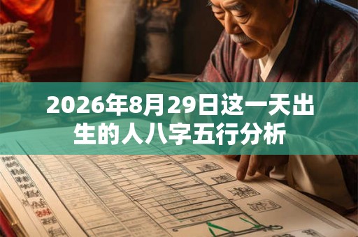 2026年8月29日这一天出生的人八字五行分析