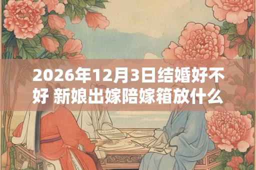 2026年12月3日结婚好不好 新娘出嫁陪嫁箱放什么