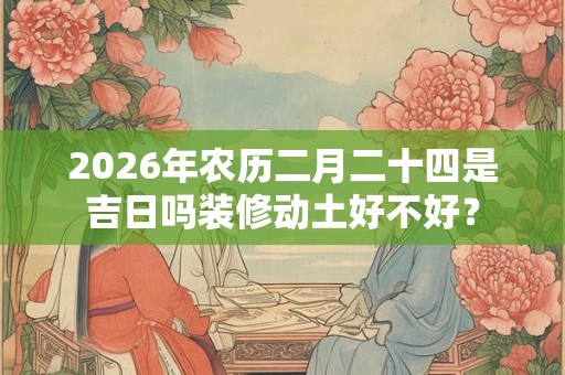 2026年农历二月二十四是吉日吗装修动土好不好? 2026年农历二月二十四是吉日吗装修动土好不好?