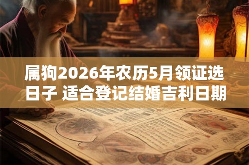 属狗2026年农历5月领证选日子 适合登记结婚吉利日期