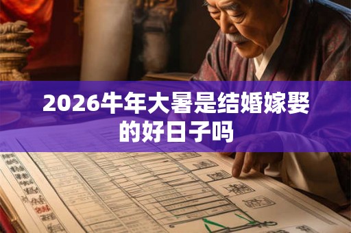 2026牛年大暑是结婚嫁娶的好日子吗