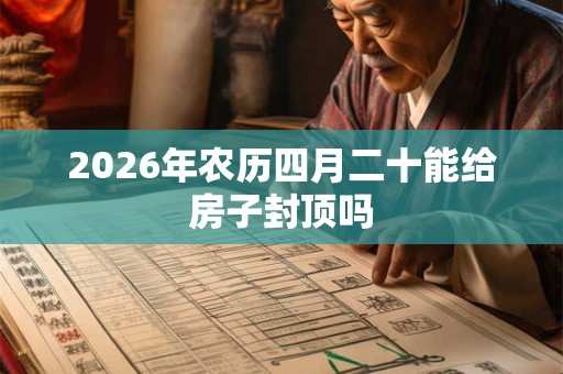 2026年农历四月二十能给房子封顶吗