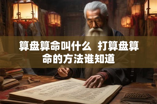 算盘算命叫什么 打算盘算命的方法谁知道 算盘算命叫什么 打算盘算命的方法谁知道