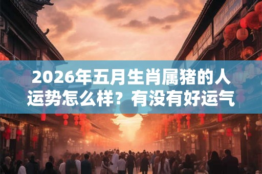 2026年五月生肖属猪的人运势怎么样?有没有好运气? 2026年五月生肖属猪的人运势怎么样?有没有好运气?