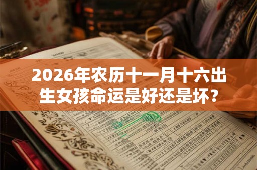 2026年农历十一月十六出生女孩命运是好还是坏？