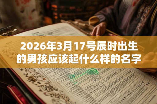 2026年3月17号辰时出生的男孩应该起什么样的名字