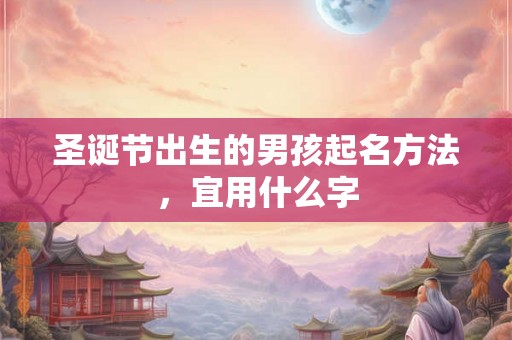 圣诞节出生的男孩起名方法，宜用什么字