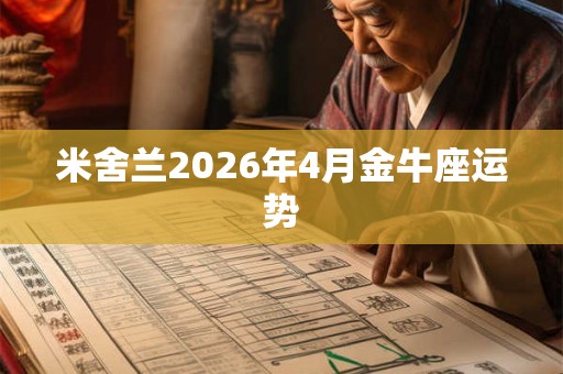 米舍兰2026年4月金牛座运势 米舍兰2026年4月金牛座运势