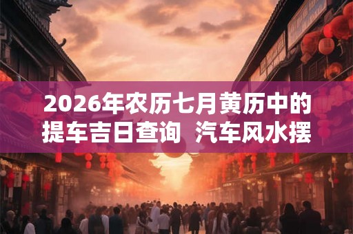 2026年农历七月黄历中的提车吉日查询  汽车风水摆件