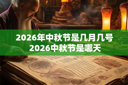 2026年中秋节是几月几号 2026中秋节是哪天