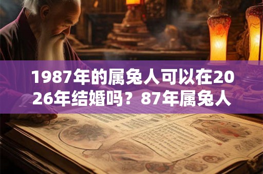 1987年的属兔人可以在2026年结婚吗？87年属兔人的婚姻和爱情
