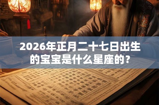 2026年正月二十七日出生的宝宝是什么星座的？