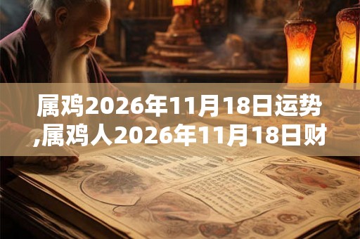 属鸡2026年11月18日运势,属鸡人2026年11月18日财运,生肖鸡2026年11月18日运势