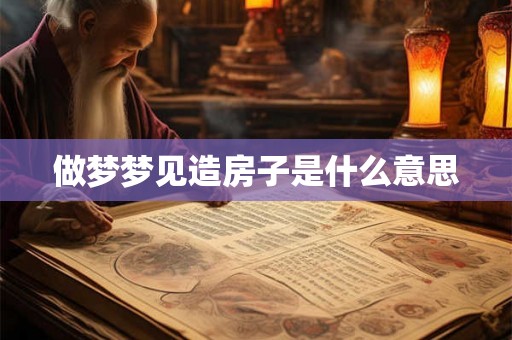 做梦梦见造房子是什么意思 做梦梦见造房子是什么意思