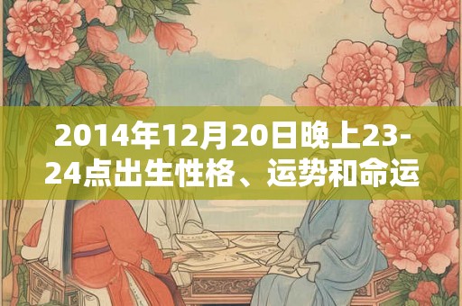 2014年12月20日晚上23-24点出生性格、运势和命运