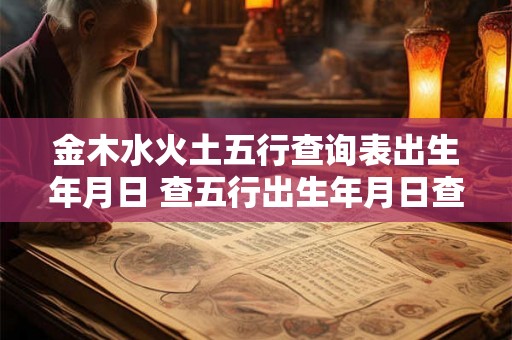 金木水火土五行查询表出生年月日 查五行出生年月日查询表