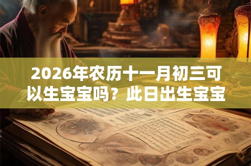 2026年农历十一月初三可以生宝宝吗？此日出生宝宝命好吗？