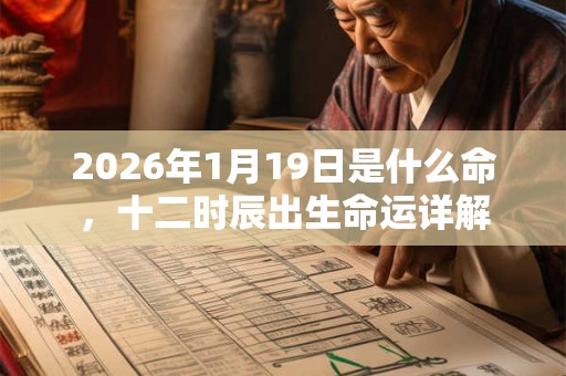 2026年1月19日是什么命，十二时辰出生命运详解