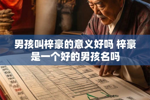 男孩叫梓豪的意义好吗 梓豪是一个好的男孩名吗