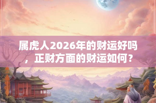 属虎人2026年的财运好吗,正财方面的财运如何? 属虎人2026年的财运好吗,正财方面的财运如何?