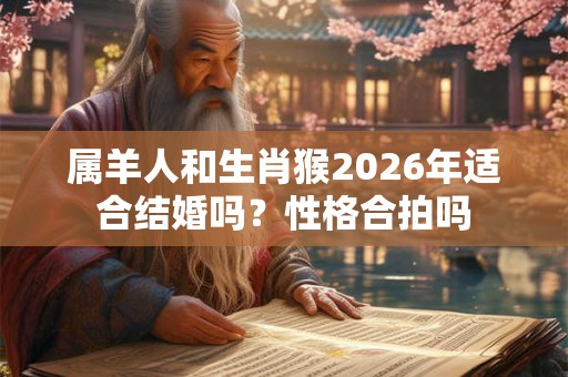 属羊人和生肖猴2026年适合结婚吗？性格合拍吗