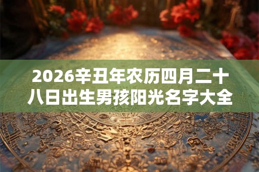 2026辛丑年农历四月二十八日出生男孩阳光名字大全