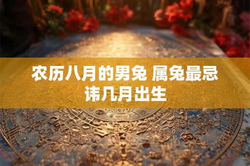 农历八月的男兔 属兔最忌讳几月出生 农历八月的男兔 属兔最忌讳几月出生