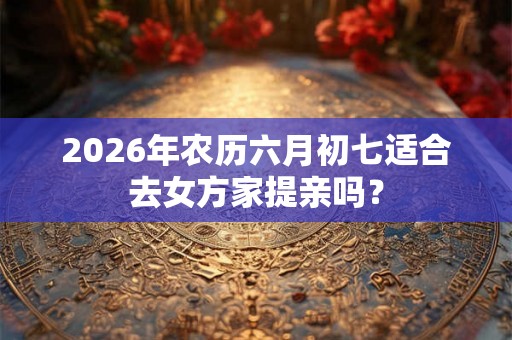 2026年农历六月初七适合去女方家提亲吗？
