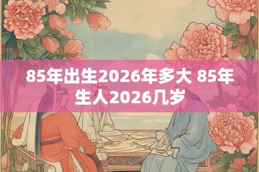 85年出生2026年多大 85年生人2026几岁 85年出生2026年多大 85年生人2026几岁