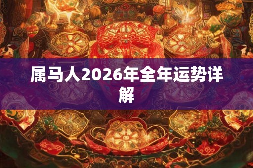 属马人2026年全年运势详解 属马人2026年全年运势详解