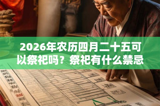 2026年农历四月二十五可以祭祀吗？祭祀有什么禁忌？