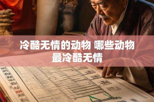 冷酷无情的动物 哪些动物最冷酷无情
