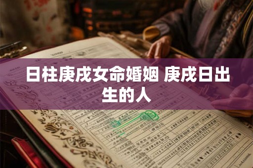 日柱庚戌女命婚姻 庚戌日出生的人