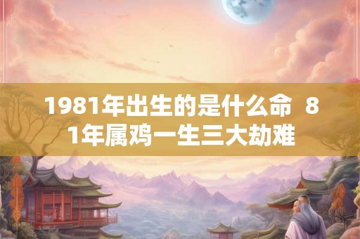 1981年出生的是什么命 81年属鸡一生三大劫难 1981年出生的是什么命 81年属鸡一生三大劫难