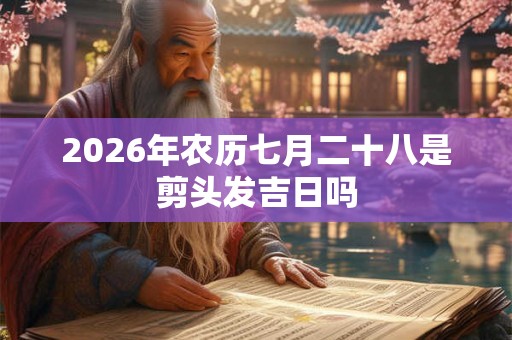 2026年农历七月二十八是剪头发吉日吗