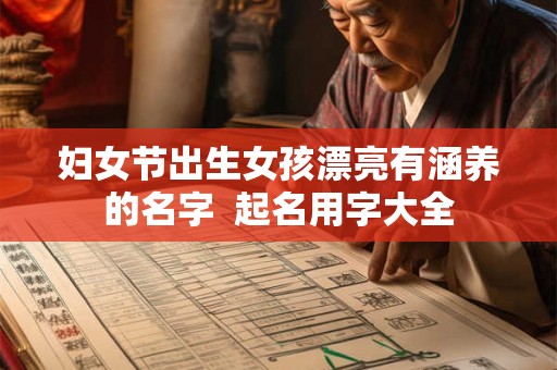 妇女节出生女孩漂亮有涵养的名字  起名用字大全