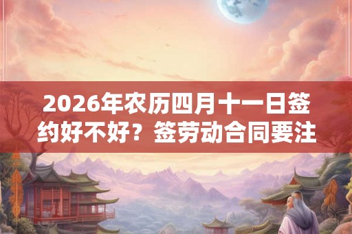 2026年农历四月十一日签约好不好?签劳动合同要注意什么? 2026年农历四月十一日签约好不好?签劳动合同要注意什么?