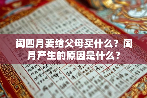 闰四月要给父母买什么？闰月产生的原因是什么？