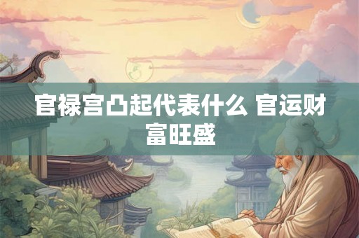 官禄宫凸起代表什么 官运财富旺盛 官禄宫凸起代表什么 官运财富旺盛