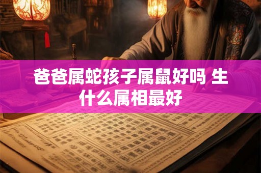 爸爸属蛇孩子属鼠好吗 生什么属相最好